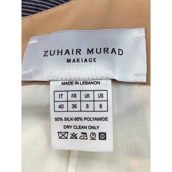 Zuhair Murad Silk Wedding Dress 6 Sweetheart Simple Minimalist Designer Gown 40 - Picture 6 of 6